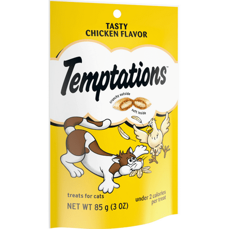 Temptations Classic Tasty Chicken Flavor Crunchy And Soft Treats For Cats, 3 Oz Pouch