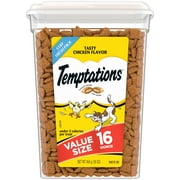 Temptations Classic Tasty Chicken Flavor Crunchy And Soft Treats For Cats, 16 Oz Tub