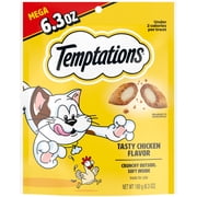 Temptations Classic Tasty Chicken Flavor Crunchy And Soft Treats For Cats, 6.3 Oz Pouch