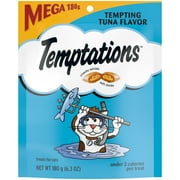Temptations Classic Tempting Tuna Flavor Crunchy and Soft Dry Dry Cat Treats, 6.3 oz Pouch