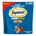 thumbnail image 1 of Temptations Jumbo Stuff Crunchy and Soft Cat Treats Savory Salmon Flavor, 5.3 oz Pouch, 1 of 11