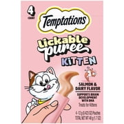 TEMPTATIONS Creamy Purrrr-ee Kitten 4ct Salmon and Dairy Flavor
