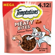 Temptations Meaty Bites, Soft and Savory Cat Treats, Salmon Flavor, 4.12 oz Pouch