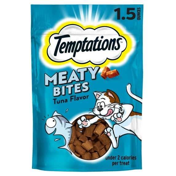Temptations Meaty Bites, Soft and Savory Cat Treats, Tuna Flavor, 1.5 oz Pouch