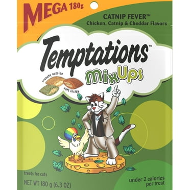 Temptations Mixups Catnip Fever Flavor Crunchy And Soft Treats For Cats, 6.3 Oz Pouch