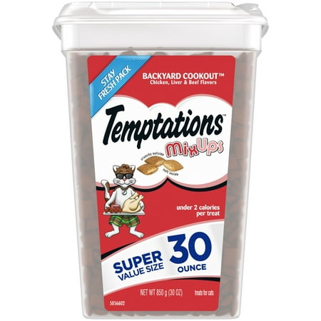 Temptations Mixups Chicken Liver and Beef Flavor Treats for Cats Value Size, 30 oz Tub