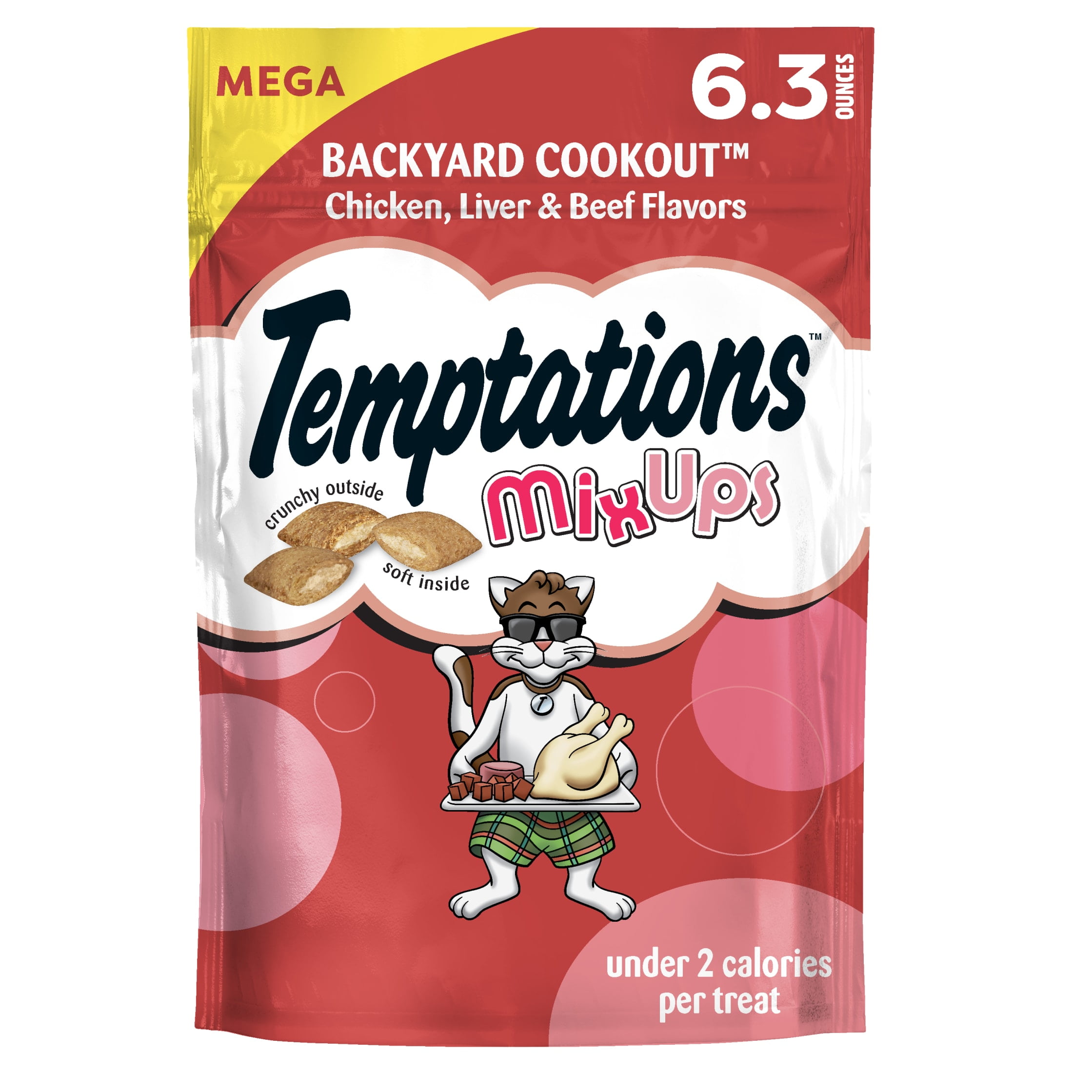 Temp-tations Backyard Cookout Cat Treats Crunchy and Soft 6.3 Oz
