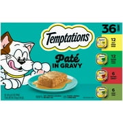 Temptations Pate In Gravy Variety Pack Adult Wet Cat Food, 3.5 Oz Trays, Pack Of 36