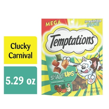 Temptations Shakeups Crunchy And Soft Cat Treats, Clucky Carnival Flavor, 5.29 Oz Pouch