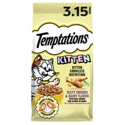 Temptations Kitten Dry Cat Food, Tasty Chicken & Dairy Flavor, 3.15 lb Bag