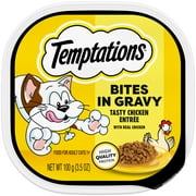 Temptations Tasty Chicken Flavor Bites In Gravy Wet Cat Food For Adult Cats, 3.5 Oz Tray