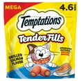 thumbnail image 1 of Temptations Tender Fills Grilled Salmon Flavor Crunchy And Soft Adult Treats For Cats, 4.6 Oz Pouch, 1 of 11