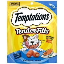 Temptations Tender Fills Grilled Salmon Flavor Crunchy And Soft Adult Treats For Cats, 4.6 Oz Pouch