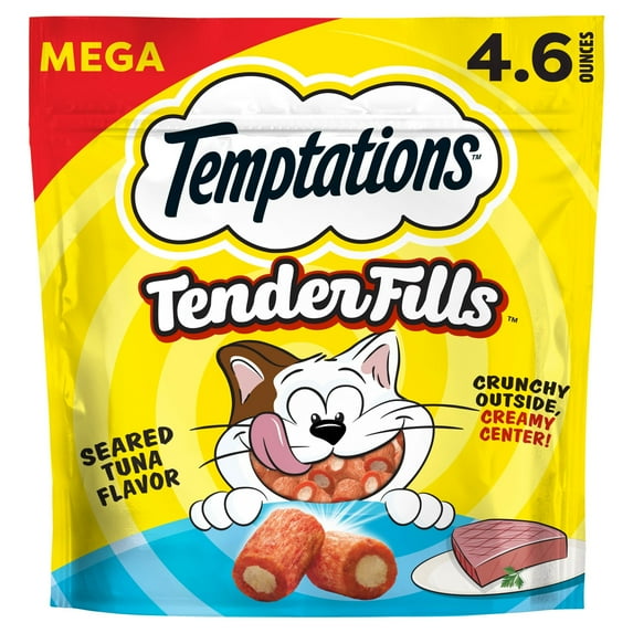 Temptations Tender Fills Seared Tuna Flavor Soft Chew Treats for Adult Cats, 4.6 Oz Pouch