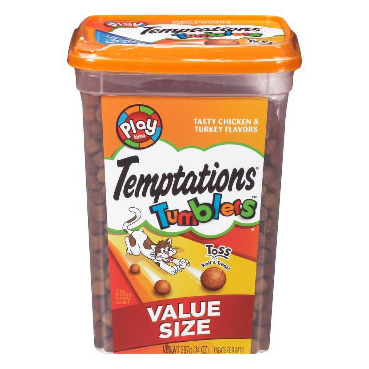 Temptations Tumblers Cat Treats Tasty Chicken Turkey Flavors