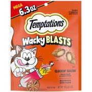 Temptations Cat Treats Wacky Blasts, Cluckin  Bacon Flavor, 6.3 oz. Pouch 10 pack
