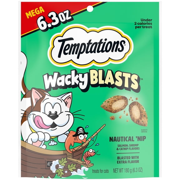 Temptations Cat Treats Wacky Blasts, Nautical ‘Nip Flavor, 6.3 oz. Pouch (10 pack)