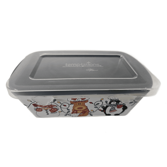 Temptations by Tara Whimsical Chef Friends Mini Loaf Pan Holiday Bakeware 12 oz (Black)