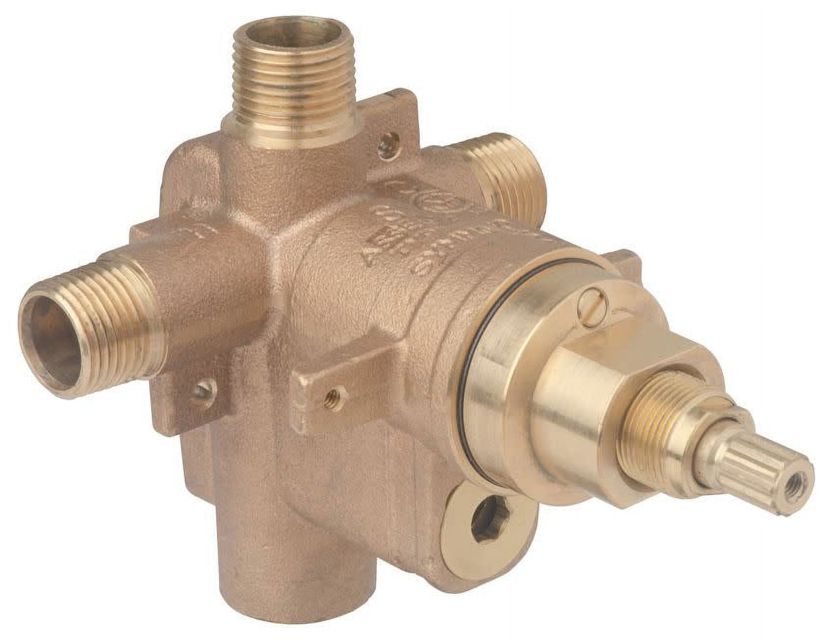 Temptrol Brass Pressure-Balancing Tub and Shower Valve
