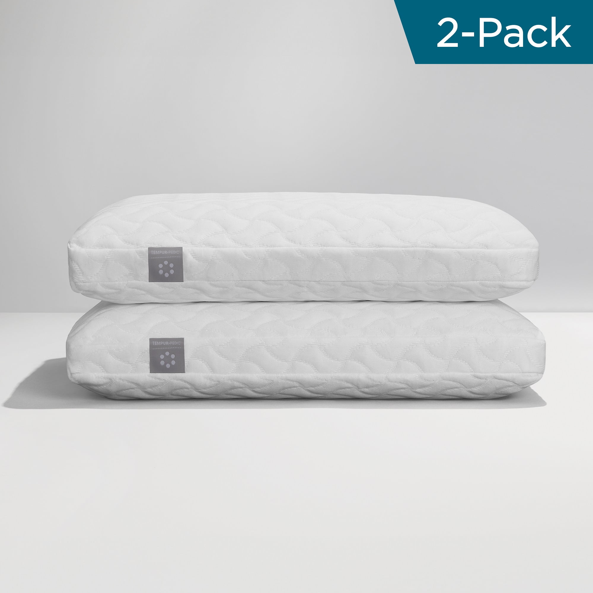 Tempur-Pedic Cloud Memory Foam Bed Pillow for Side and Back Sleepers, Queen, 2 Pack, Adult
