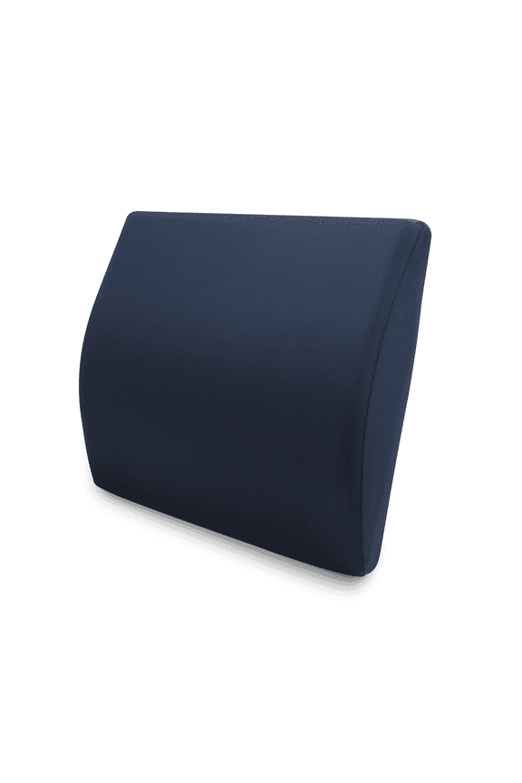 Lumbar Support Memory Foam Cushion Pillow, Blue Travel Size Pillow for Lower Back