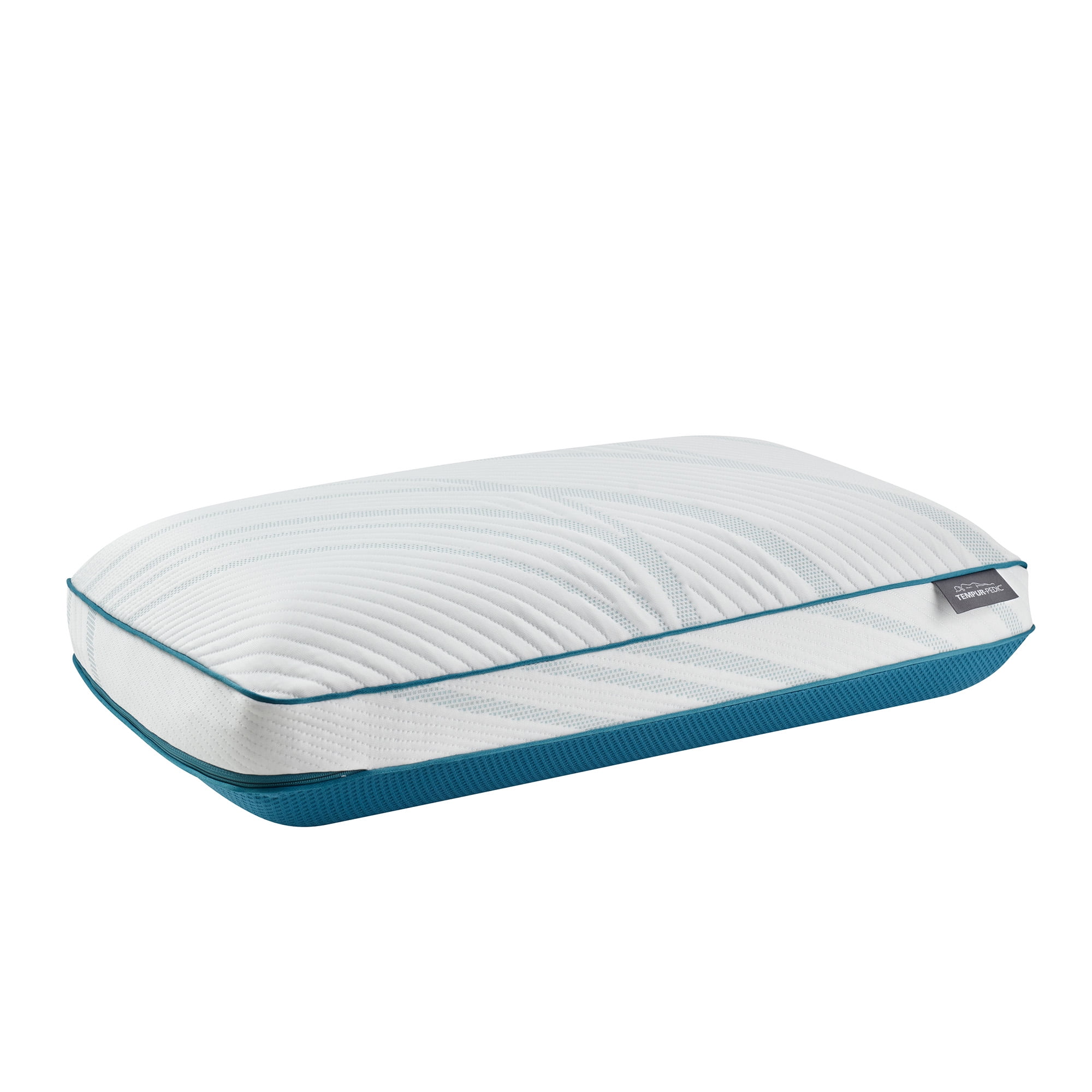 Queen Size White and Blue Memory Foam Hybrid Pillow