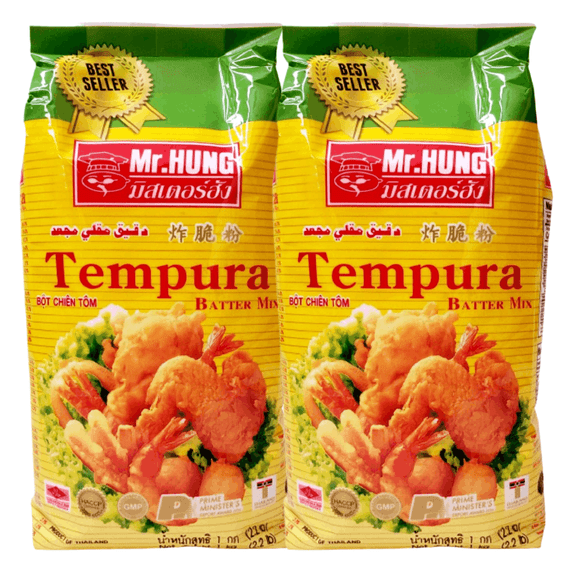 Tempura Batter Mix Flour, 2-Pack, Japanese-Style Crispy Frying Mix for Shrimp, Chicken & Vegetables, Includes Measuring Spoon