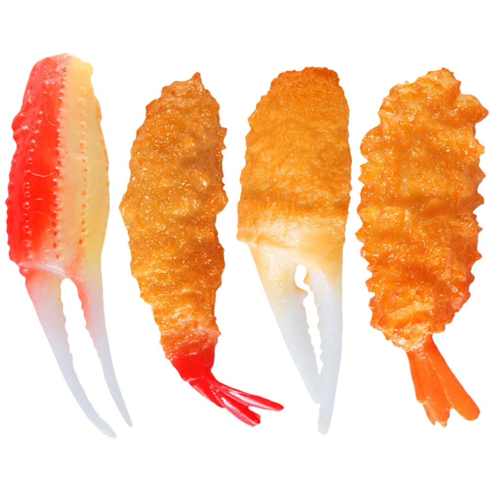 Tempura Model Japanese Decor Artificial Tempuras Prop Child 4 Pcs Fake