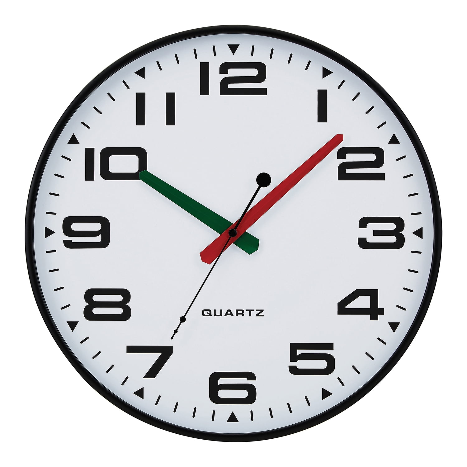 Tempus 13-Inch Black and White Silent Sweep Wall Clock