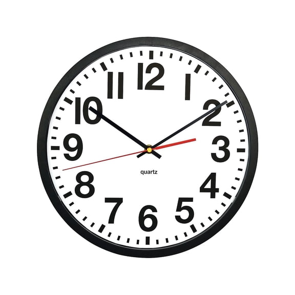 Victory Light Usa Llc TC6236RF Tempus Wall Clock, 11.8" Overall Diameter, Black Case, 1 Aa (sold Separately)