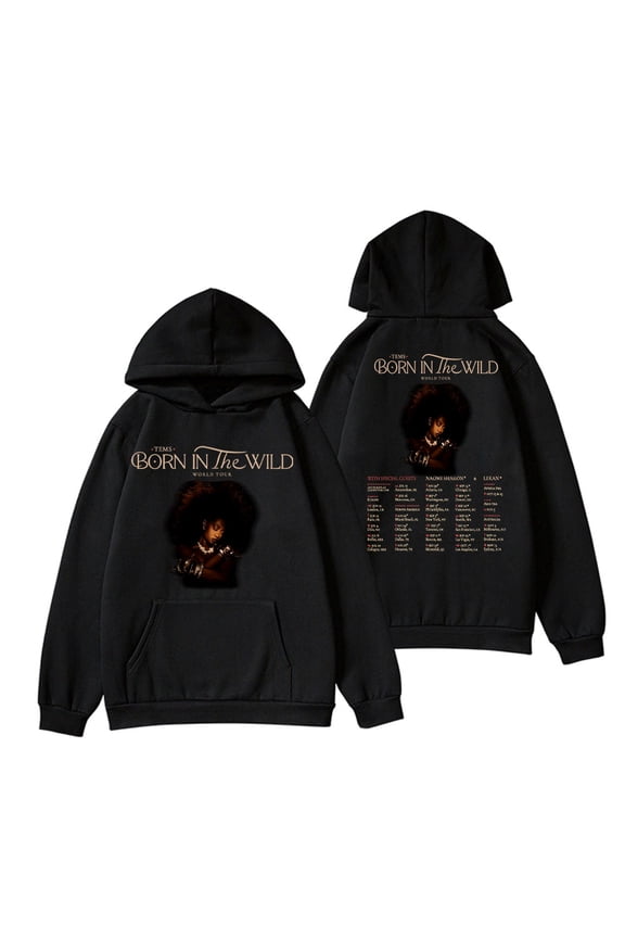 Tems Born in the Wild 2024 Tour Hoodie New Unisex Fashion Casual Long Sleeve Sweatshirt