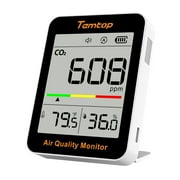 Temtop C1 CO2 Monitor Indoor air Quality Monitor Portable CO2 Meter, CO2, Temperature, Humidity Home, Office or School
