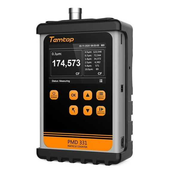 Temtop PMD 331 Handheld Particle Counter Data Storing for Air Quality Measurement