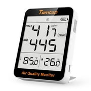 Temtop S1 Air Quality Monitor, Indoor Thermometer Portable AQI PM2.5, Temperature, Humidity Detector for Home, Office or School, Air Quality Tester, Battery Powered, Magnetic Suction