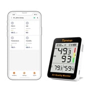 Temtop S1+ Smart Air Quality Monitor - Indoor Air Quality Meter with PM2.5, AQI, Temperature, and Humidity Detector for Home, Office, or School, App Connectivity, 60-Day Battery Life