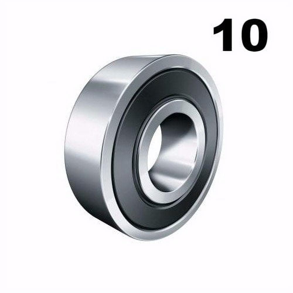 Ten (10) 608-2RS 8x22x7 Precision Double Shielded Greased Ball Bearings 608  RS