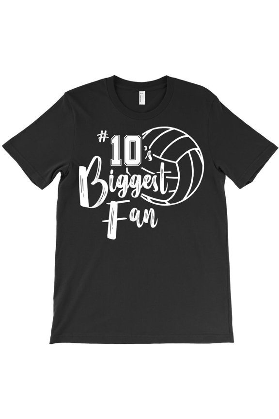 Ten 10's Biggest Fan Volleyball Mom Volleyball Dad, G12305 Unisex T-Shirt, Up to Size 5XL