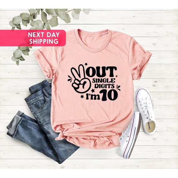 Ten Birthday Shirt, Tenth Birthday, 10th Birthday Shirt, Double Digits, 10th Birthday, Birthday Shirt, Birthday Party, Tenth Birthday Shirt All Size S-5Xl