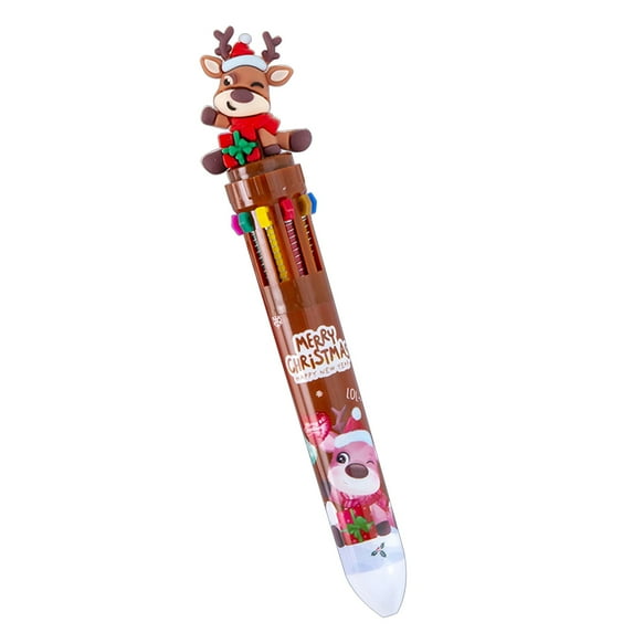 Ten-Color Christmas Ballpoint Pens 5ml - Christmas Decorations, Christmas Decor, Christmas Decorations for Home Perfect for Office, Holiday Gifting & Festive Seasonal Accents