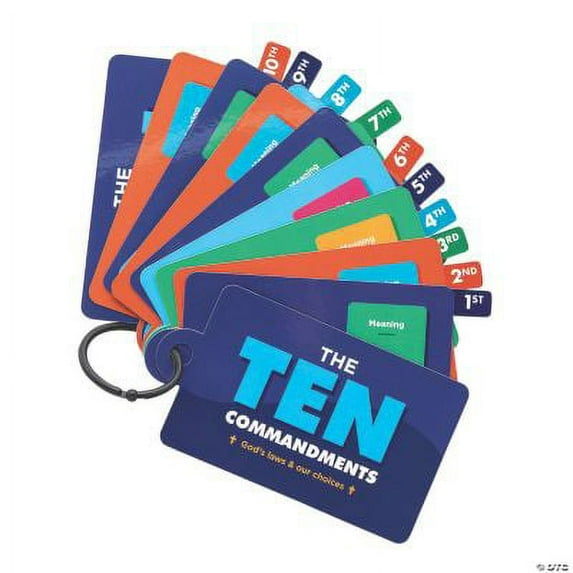 Ten Commandments Activity Rings, Classroom, Educational, 12 Pieces