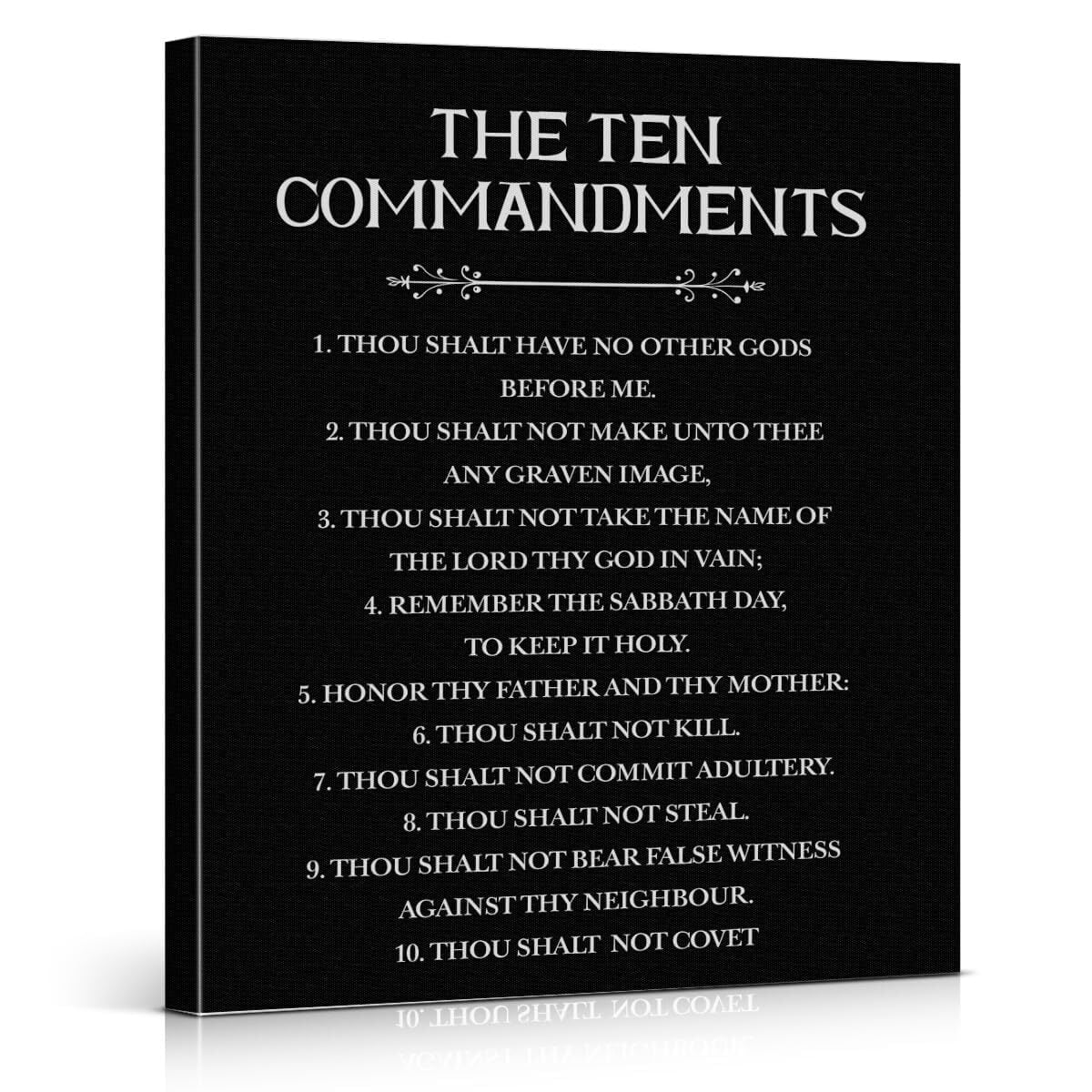The Ten Commandments Canvas Wall Art Christian 10 Commandments Thou ...