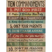 Ten Commandments For Today Wall Plaque