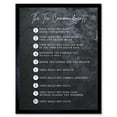 thumbnail image 1 of Ten Commandments From God Christian Bible Verse Quote Scripture Typography Art Print Framed Poster Wall Decor 12x16 inch, 1 of 5