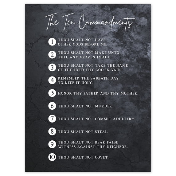 Ten Commandments From God Christian Bible Verse Quote Scripture ...
