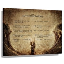 Ten Commandments Poster Scripture Wall Art  Canvas Quotes Wall Decor Modern Vintage Prints Christian Artwork Bible Quotes Poster Decorations For Bedroom Classic Pictures