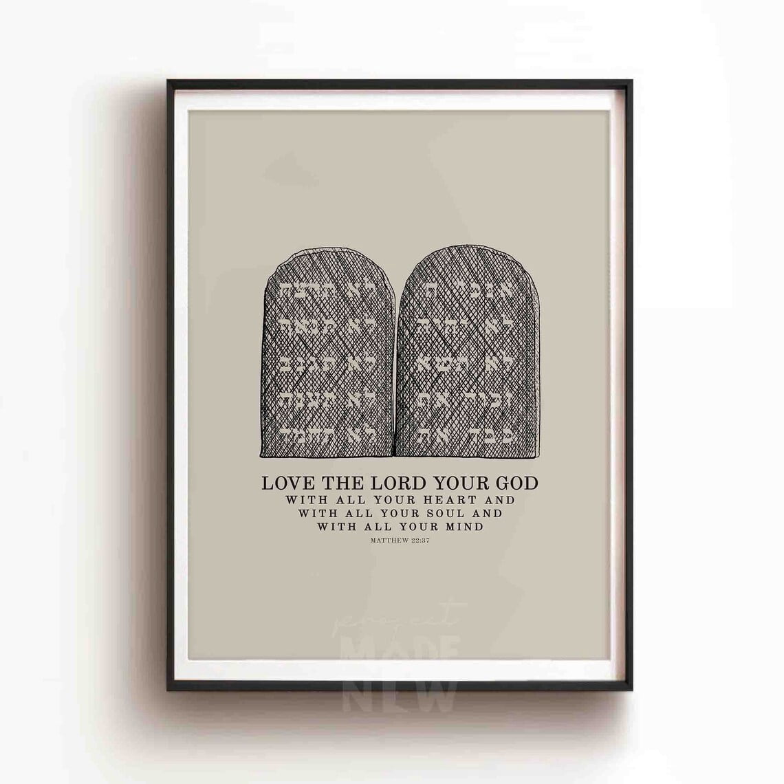Ten Commandments Scripture Poster, Unframed Canvas 8x10in - Walmart.com