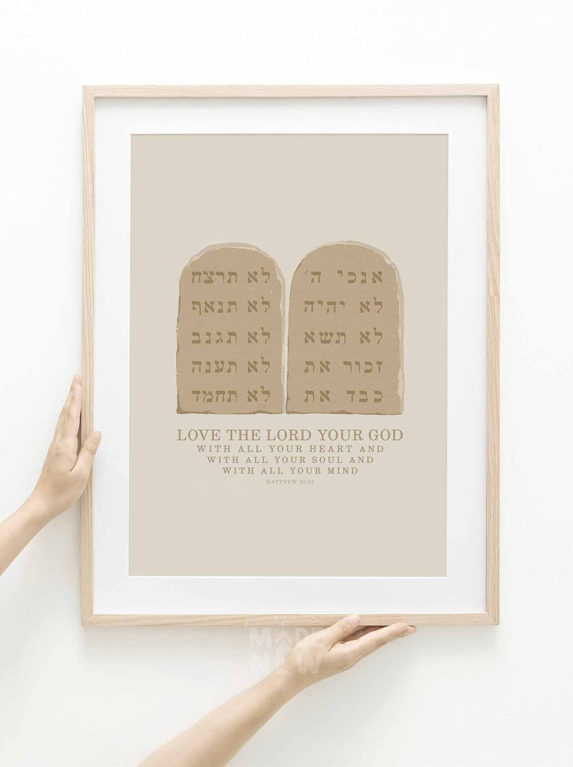 Ten Commandments Scripture Poster, Unframed Paper Poster 11x14in ...