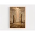 Ten Commangments Ten Commandments Stone Tablets Wall Art Print, Love God And Neighbor ...