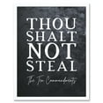 thumbnail image 1 of Ten Commandments Thou Shalt Not Steal Christian Bible Verse Quote Scripture Typography Art Print Framed Poster Wall Decor 12x16 inch, 1 of 5