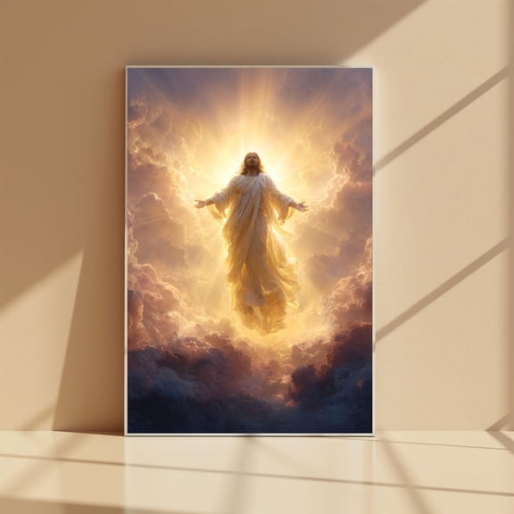 Ten Commandments Typography Exodus 20 Biblical Law Wall Art Print, Unframed Canvas 8x10in